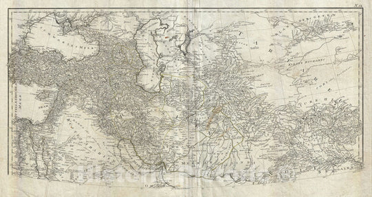 Historic Map : Persia "Iran, Iraq, Afghanistan", Schraembl and Anville, 1786, Vintage Wall Art