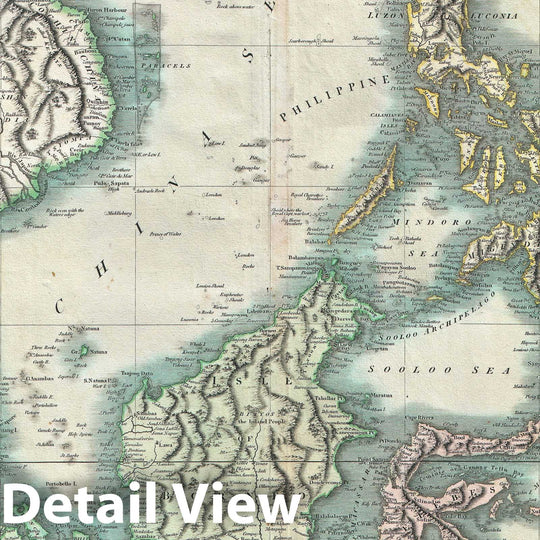 Historic Map : The East Indies and Southeast Asia " Singapore, Borneo, Sumatra, Java, Philippines, Cary, 1801, Vintage Wall Art