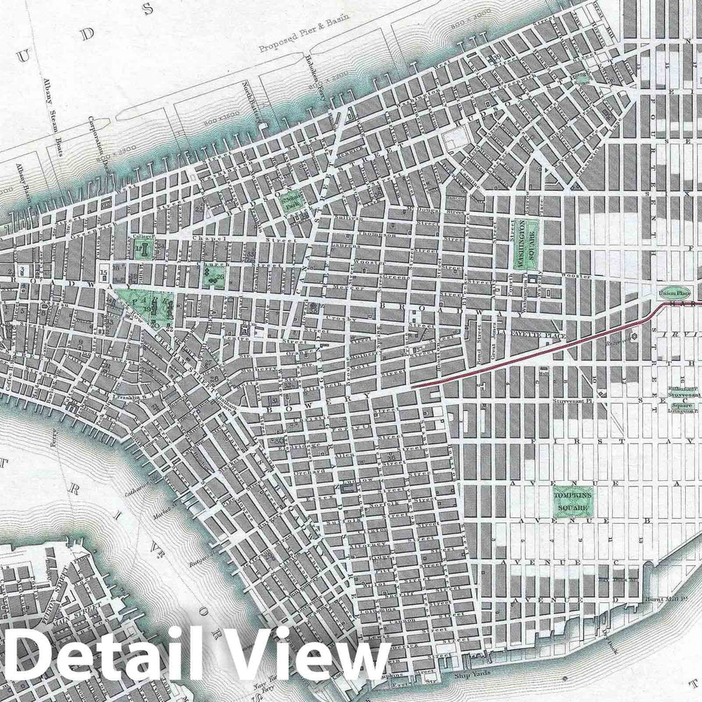 Historic Map : New York City, S.D.U.K., 1840 v2, Vintage Wall Art