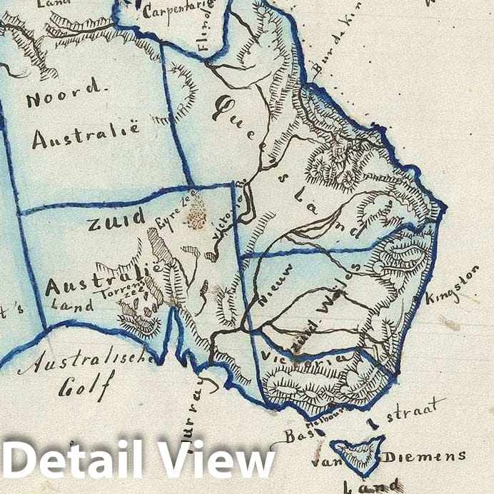 Historic Map : Australia and New Zealand, Sikkel Manuscript, 1871, Vintage Wall Art