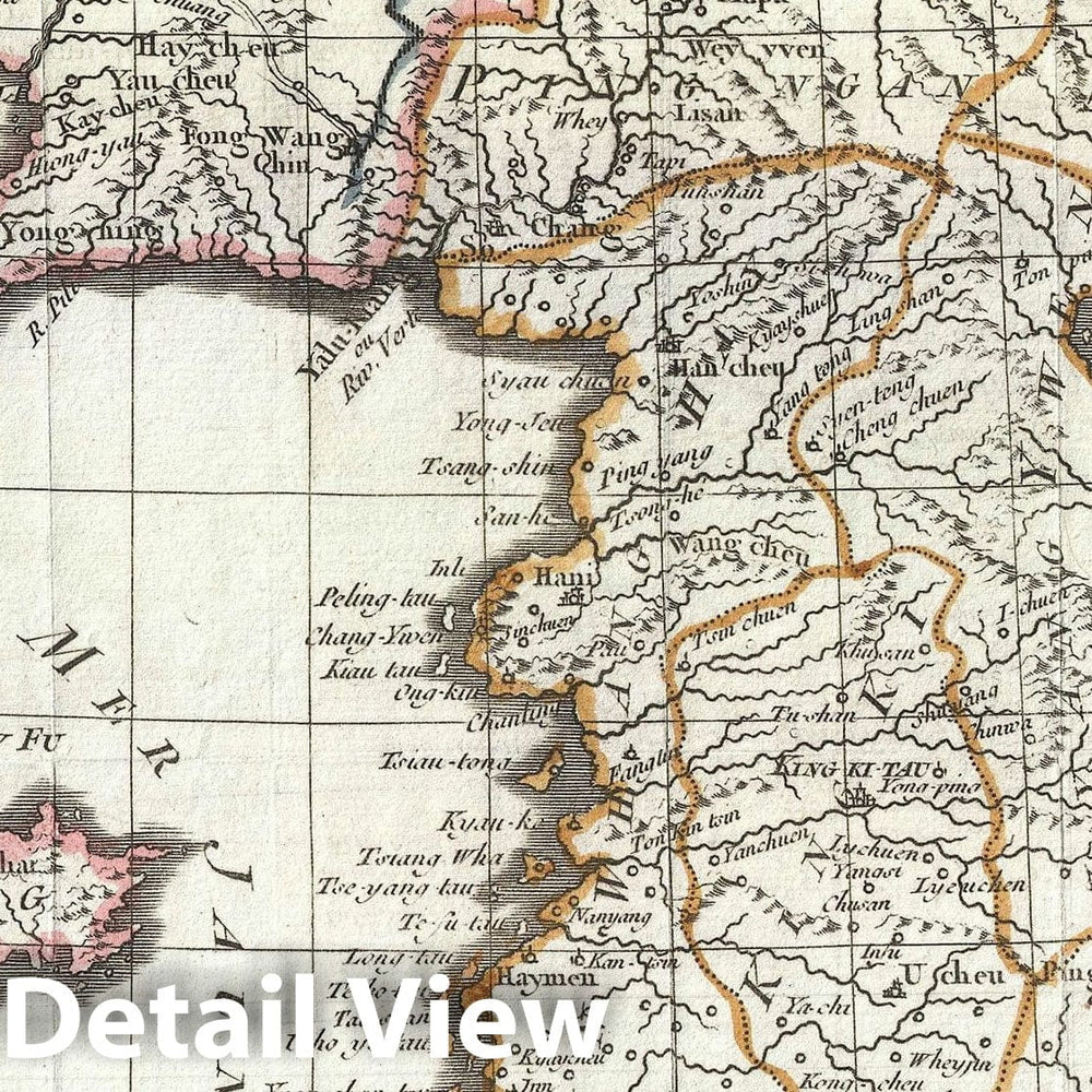 Historic Map : Korea "Showing Sea of Korea", Bellin, 1749, Vintage Wall Art