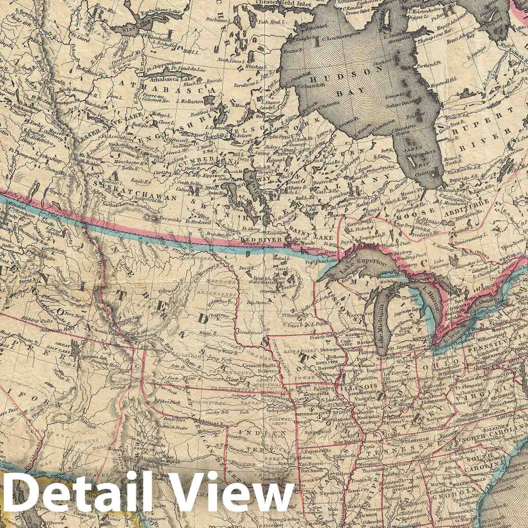 Historic Map : North America w/ California Gold Region and Texas, Smith, 1850, Vintage Wall Art