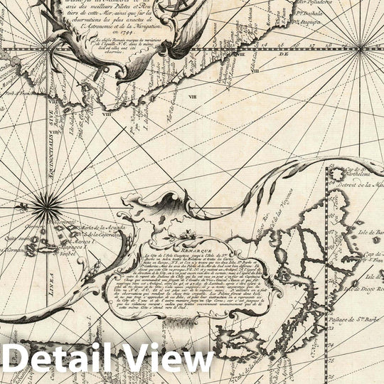 Historic Map : The Pacific Coast of Mexico, Central and South America, Bellin, 1744, Vintage Wall Art