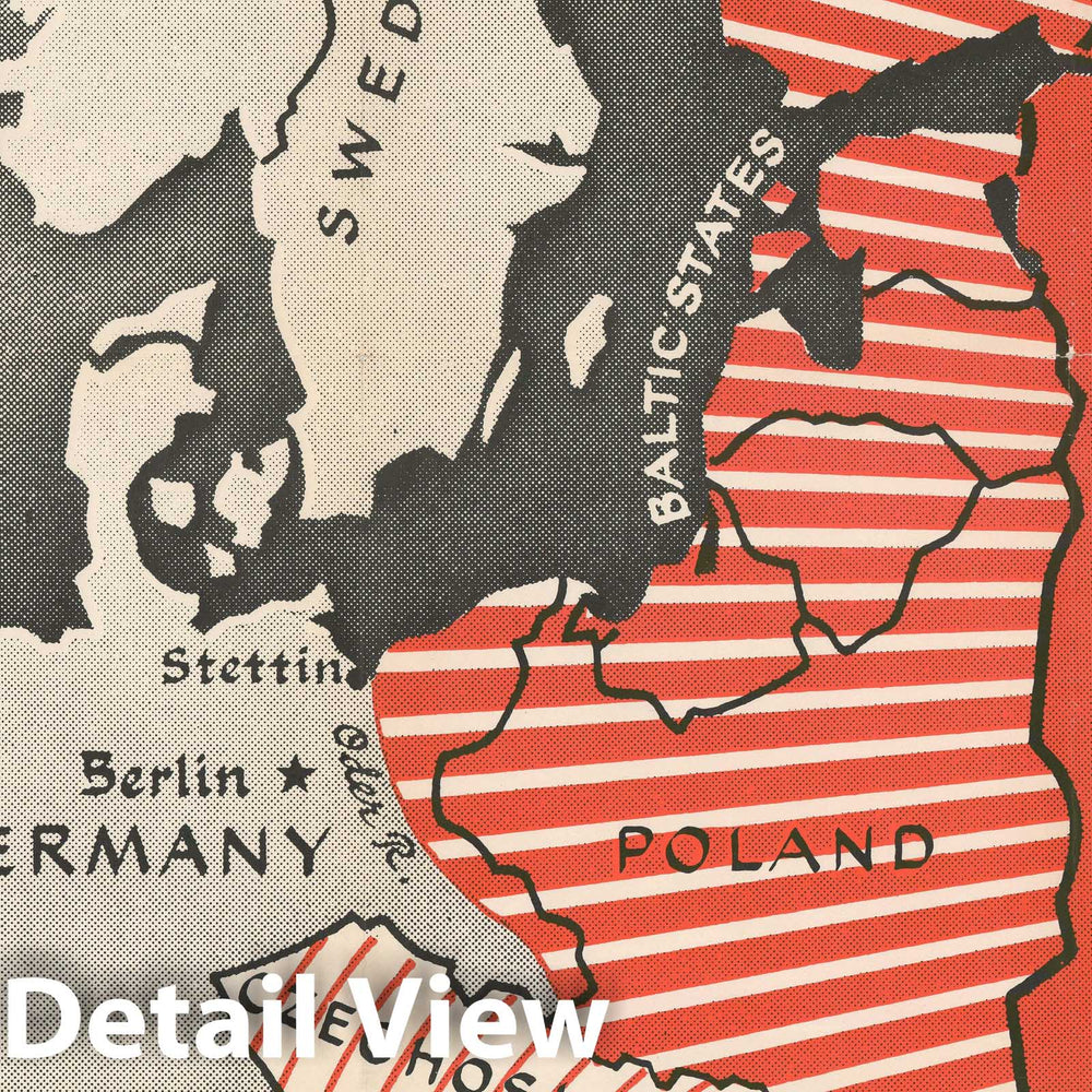 Historic Map : Eastern Europe and The Soviet Union's Imperial Desires, Chapin, 1944, Vintage Wall Art