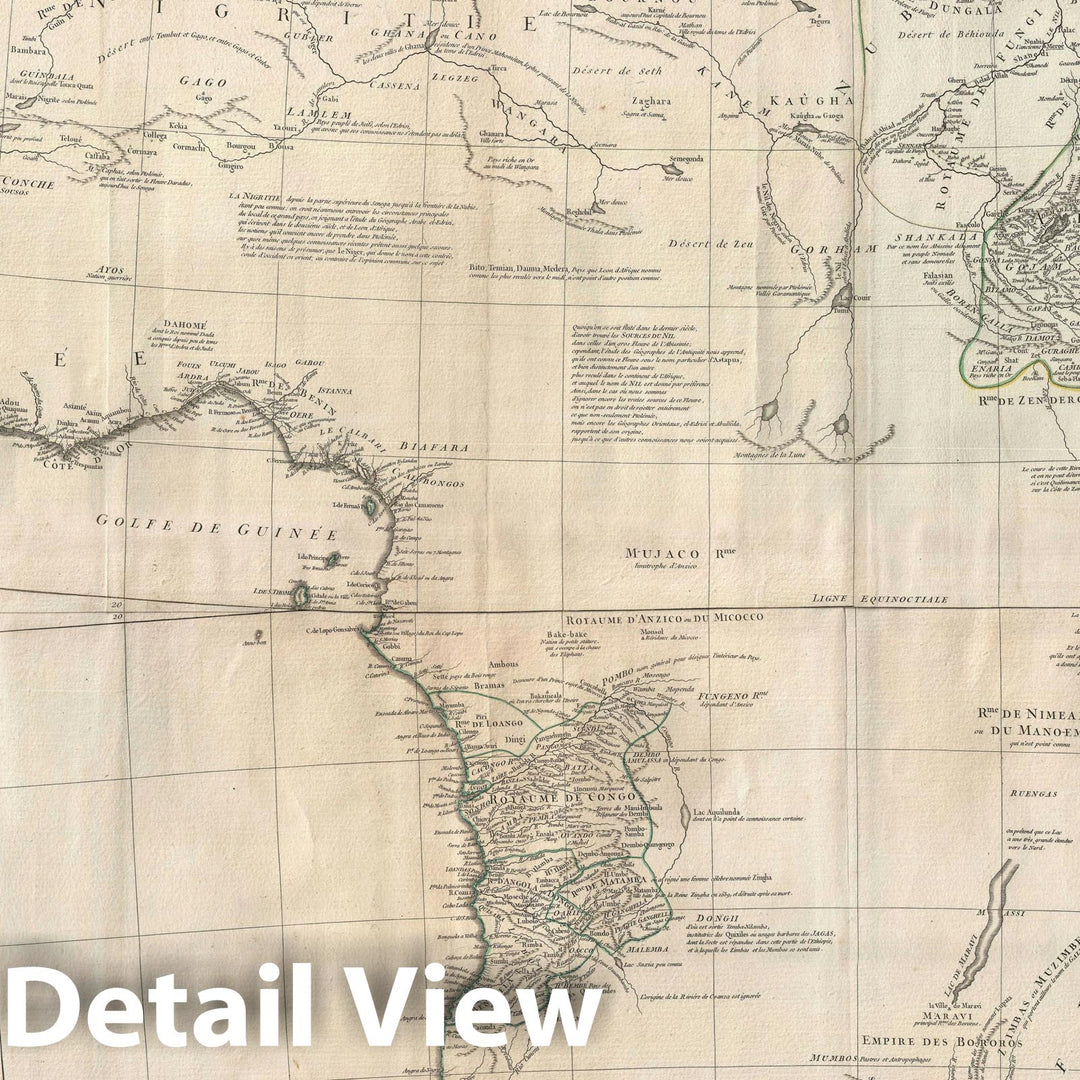 Historic Map : Africa "one of The most important 18th cntry maps of Africa", Anville, 1739, Vintage Wall Art