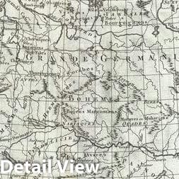 Historic Map : Ancient Germany, Delisle de Sales, 1782, Vintage Wall Art