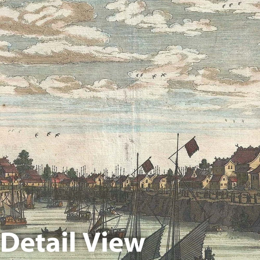 Historic Map : Tientsin or Tianjin, China, Van Der Aa or of, 1670, Vintage Wall Art