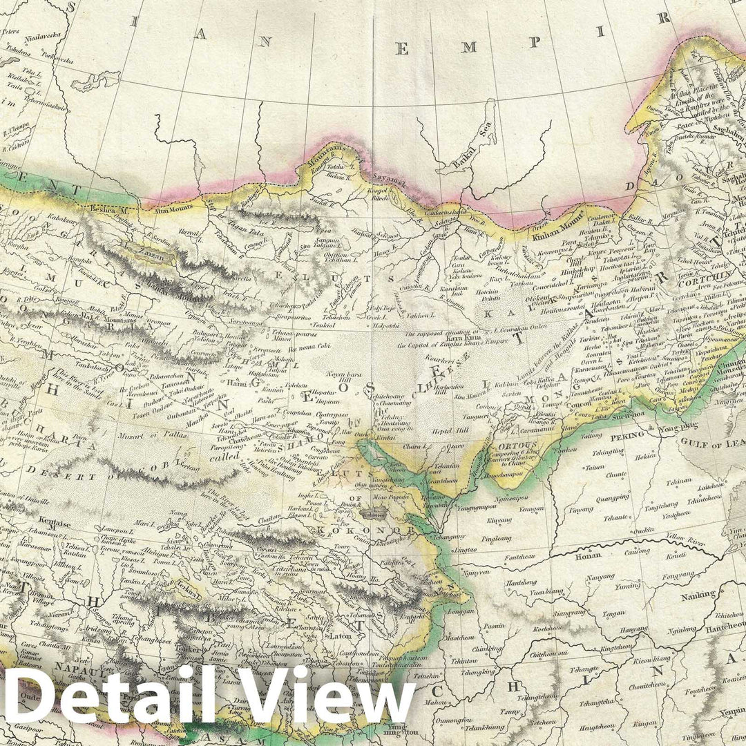 Historic Map : Tartary "i.e. Mongol Empire of Central and East Asia", Thomson, 1814, Vintage Wall Art