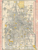 Historic Map : Plan of Minneapolis, Minnesota, Rice, 1899, Vintage Wall Art