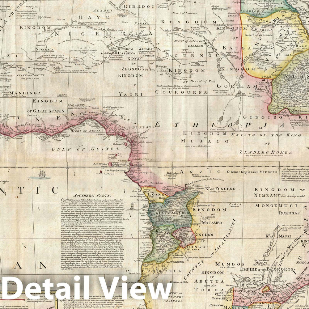 Historic Map : Africa, Boulton and Anville, 1794, Vintage Wall Art