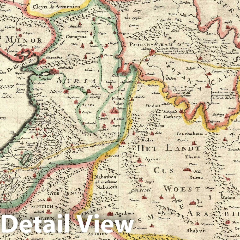 Historic Map : The Holy Land, including Babylon, Jerusalem, and Nod, Stoopendaal and Keur, 1730, Vintage Wall Art