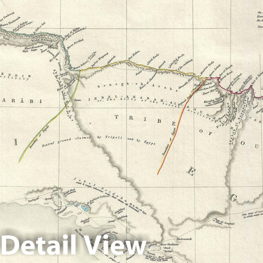 Historic Map : The Coast of Egypt and Tripoli "Libya" in North Africa, S.D.U.K., 1844, Vintage Wall Art