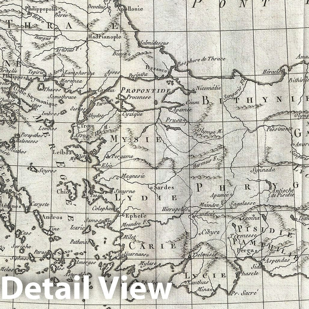 Historic Map : Greece, Turkey, Macedonia and The Balkans, Delsile de Sales, 1782, Vintage Wall Art