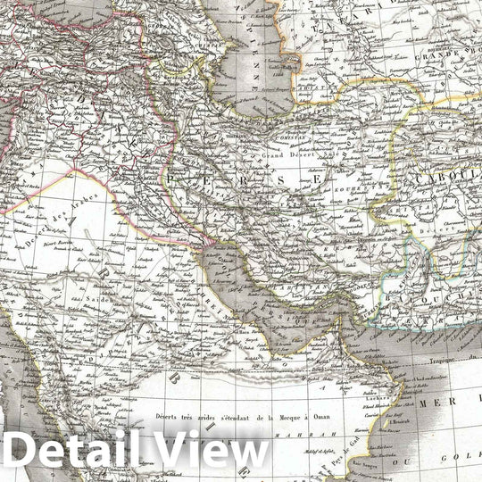 Historic Map : Turkey in Asia with Arabia, Afghanistan, and Persia, Lapie, 1831, Vintage Wall Art