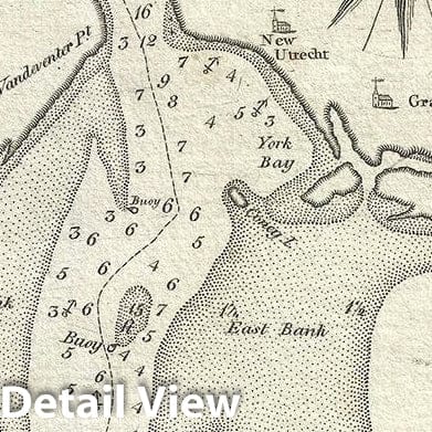 Historic Map : Nautical Chart New York City, New York, Bluntof, 1806, Vintage Wall Art