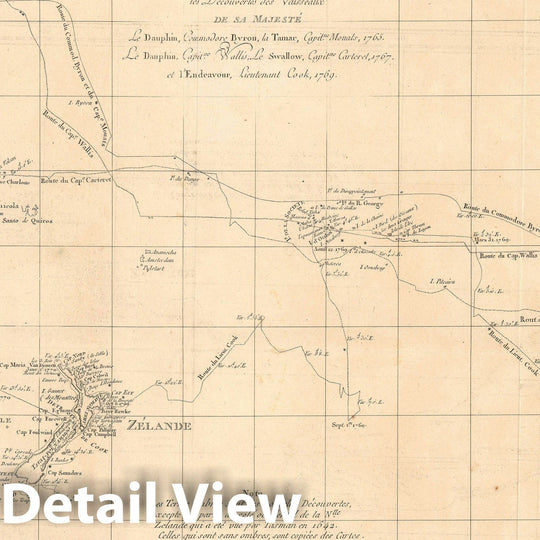 Historic Map : Nautical Chart Pacific Ocean, Cook, Benard, Hawkesworth, 1774, Vintage Wall Art