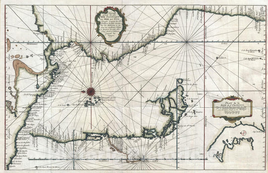 Historic Map : The West Coast of South America and Central America, Bellin, 1750, Vintage Wall Art