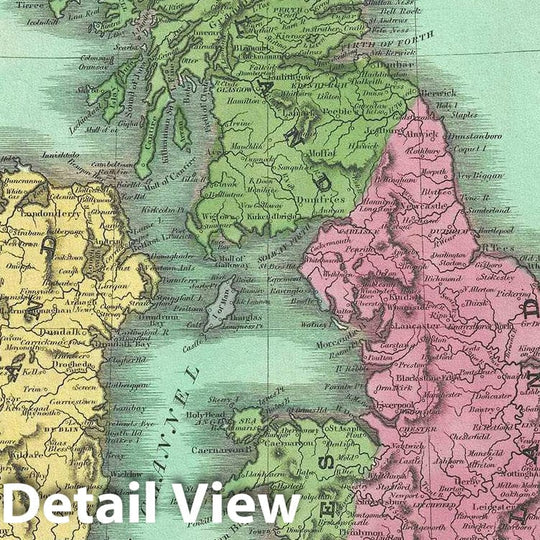 Historic Map : The British Isles "England, Wales, Ireland, Scotland", Burr, 1832, Vintage Wall Art