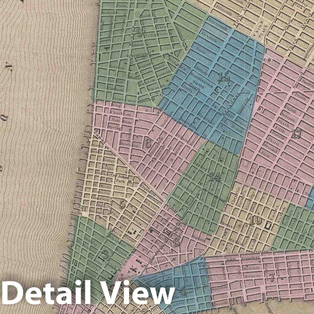 Historic Map : Plan of New York City and Brooklyn, BraArtd, 1846, Vintage Wall Art