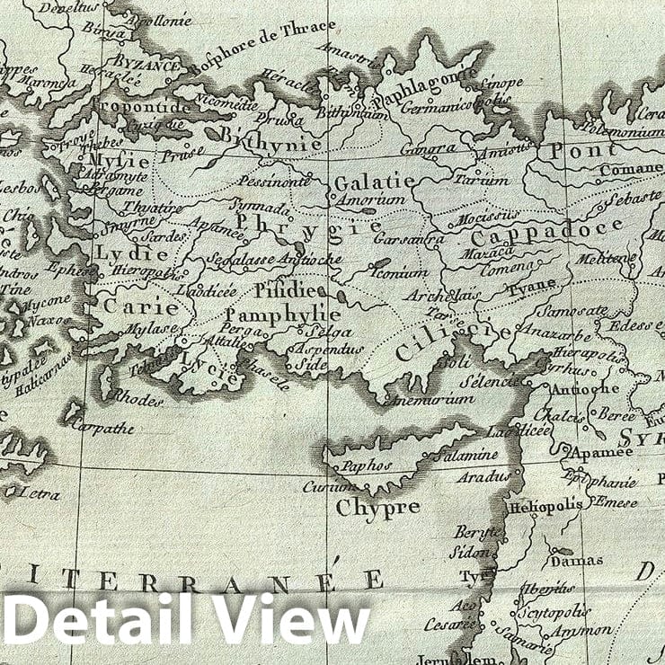 Historic Map : The Eastern Roman Empire "Asia Minor, Greece and The Balkans", Delisle de Sales, 1770, Vintage Wall Art