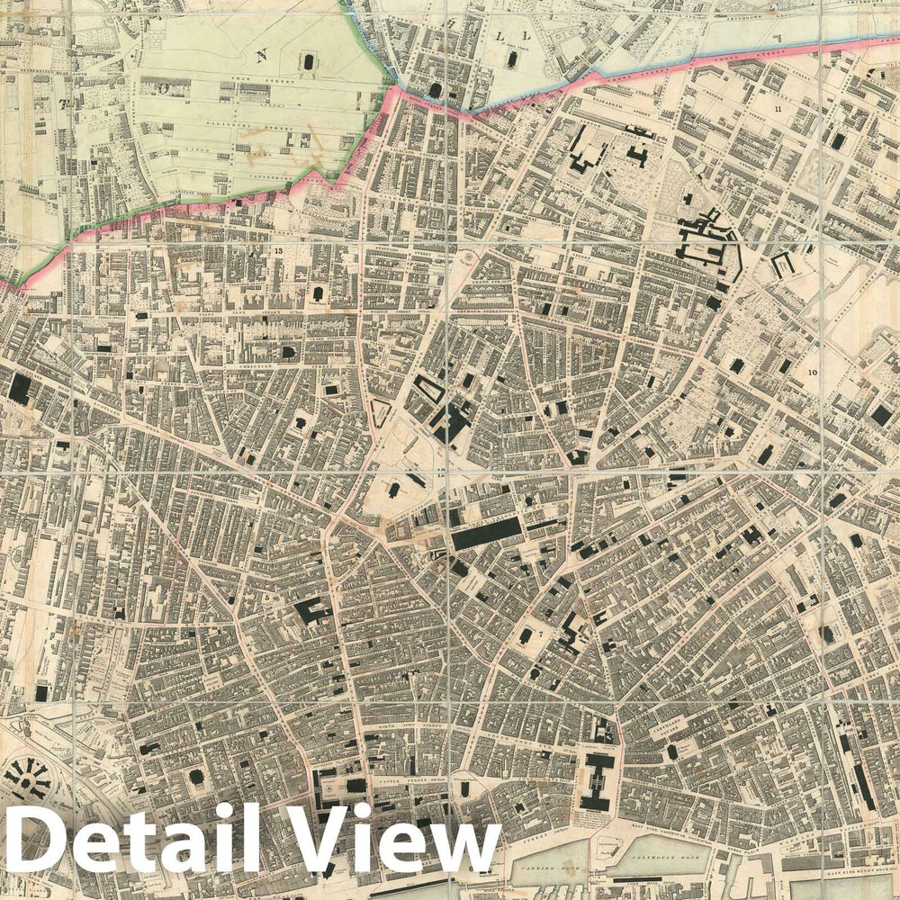 Historic Map : Liverpool, England, Gage Large Format, 1836, Vintage Wall Art