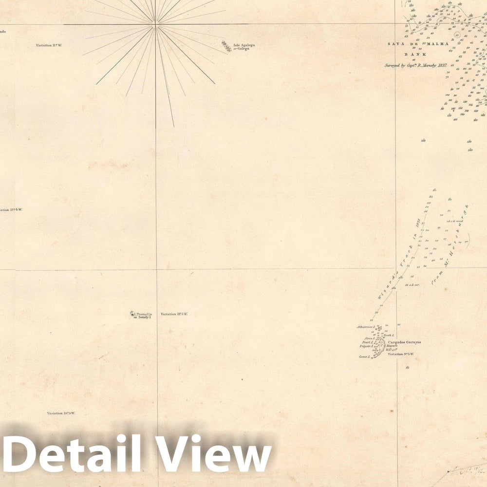 Historic Map : Nautical Chart East Madagascar w/Manuscript Whaling Notes, Owen, 1846, Vintage Wall Art