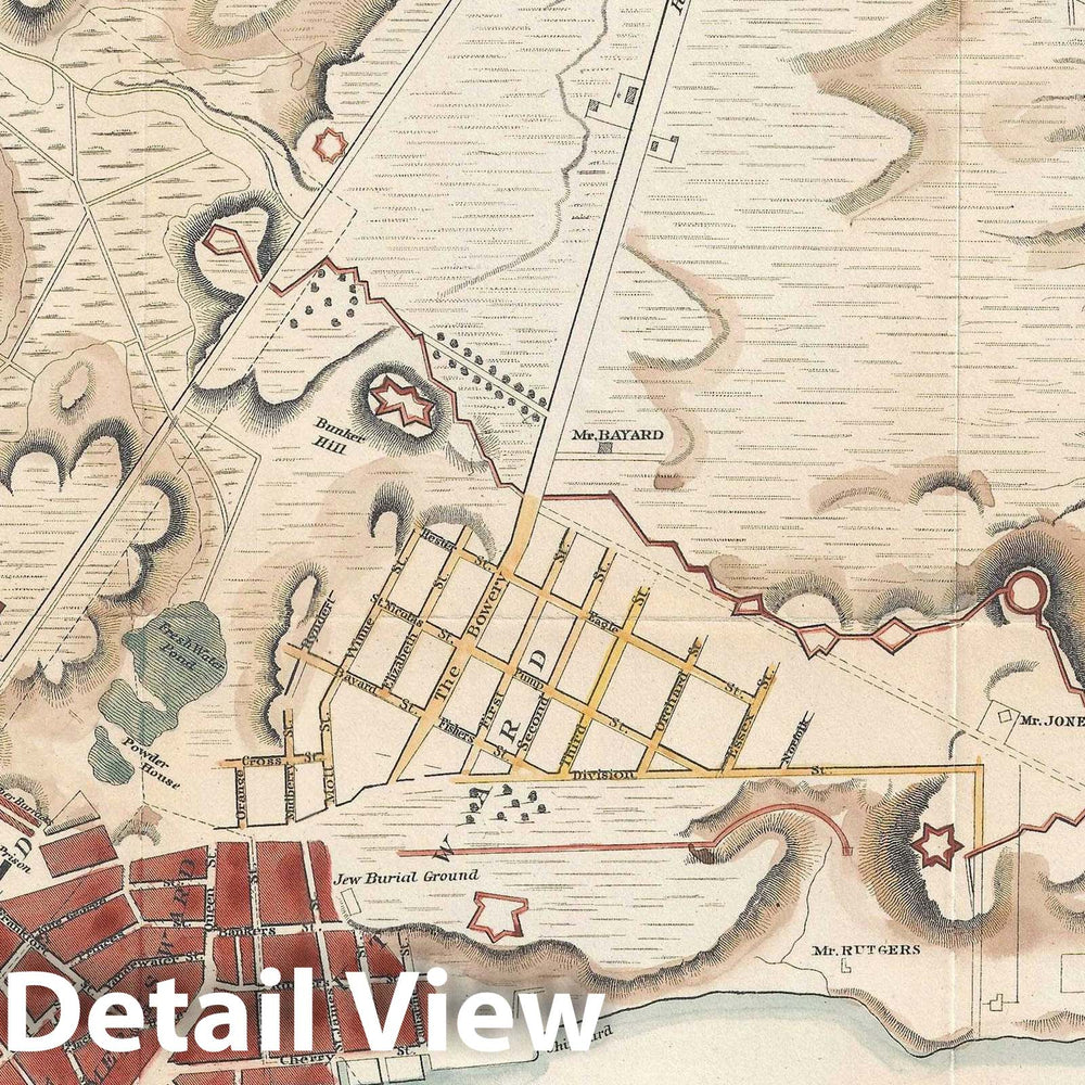 Historic Map : Plan of New York City, Hills-Disturnell, 1876, Vintage Wall Art