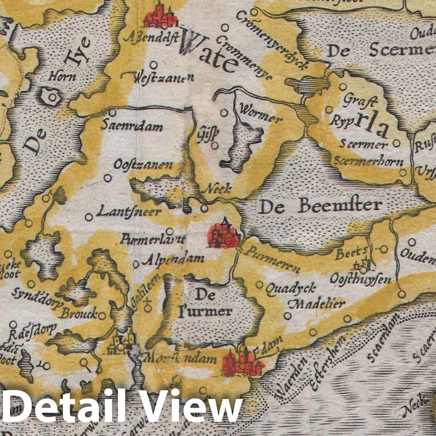 Historic Map : Mercator Map of Holland (Netherlands), 1606, Vintage Wall Art