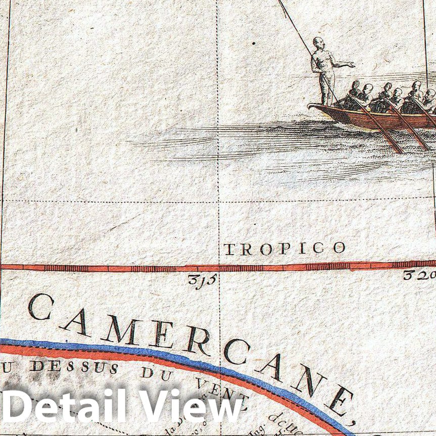 Historic Map : Coronelli Globe Gore Map of NE North America, The West Indies, and NE South America, 1688, Vintage Wall Art