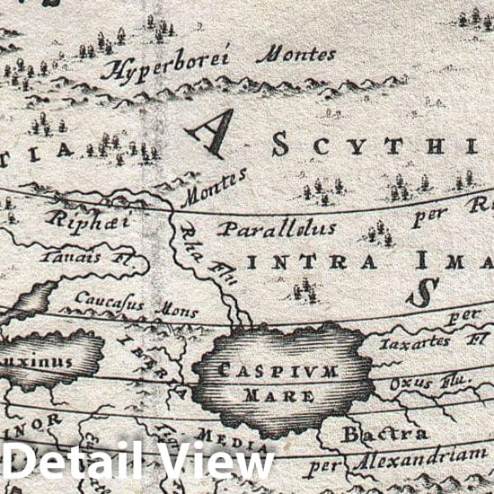 Historic Map : Cellarius Map of Asia, Europe and Africa According to Strabo, 1700, Vintage Wall Art