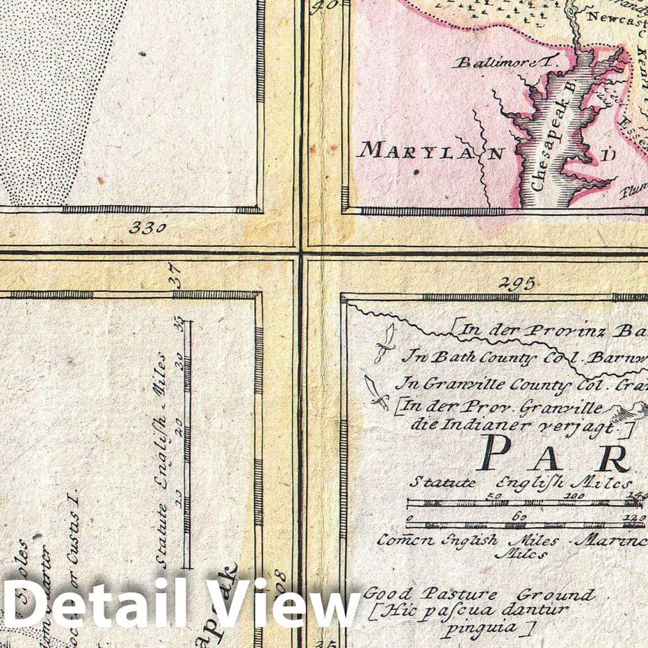 Historic Map : Homann Heirs Map of New England, Georgia and Carolina, and Virginia and Maryland , 1737, Vintage Wall Art