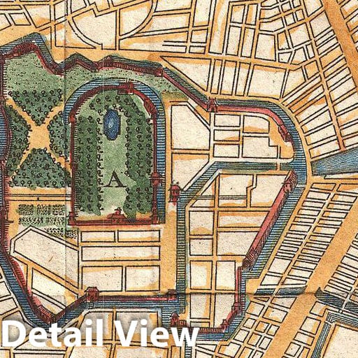 Historic Map : Schely Plan or Map of Edo or Tokyo, Japan , 1752, Vintage Wall Art