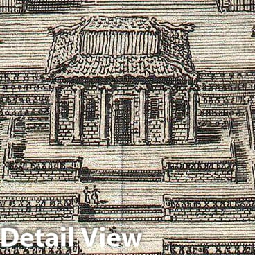 Historic Map : Bellin View of The Grand Throne Room in The Forbidden City, Beijing, China, 1756, Vintage Wall Art