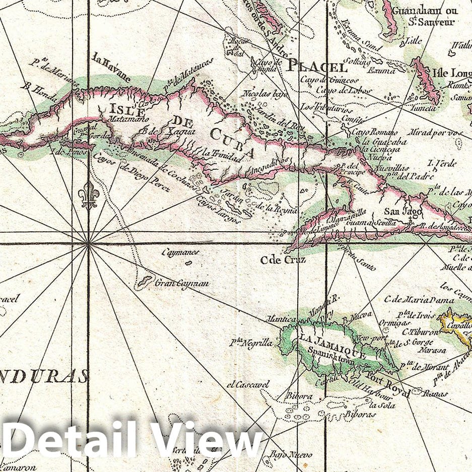 Historic Map : Zannoni Map of Central America and The West Indies (Caribbean), 1762, Vintage Wall Art