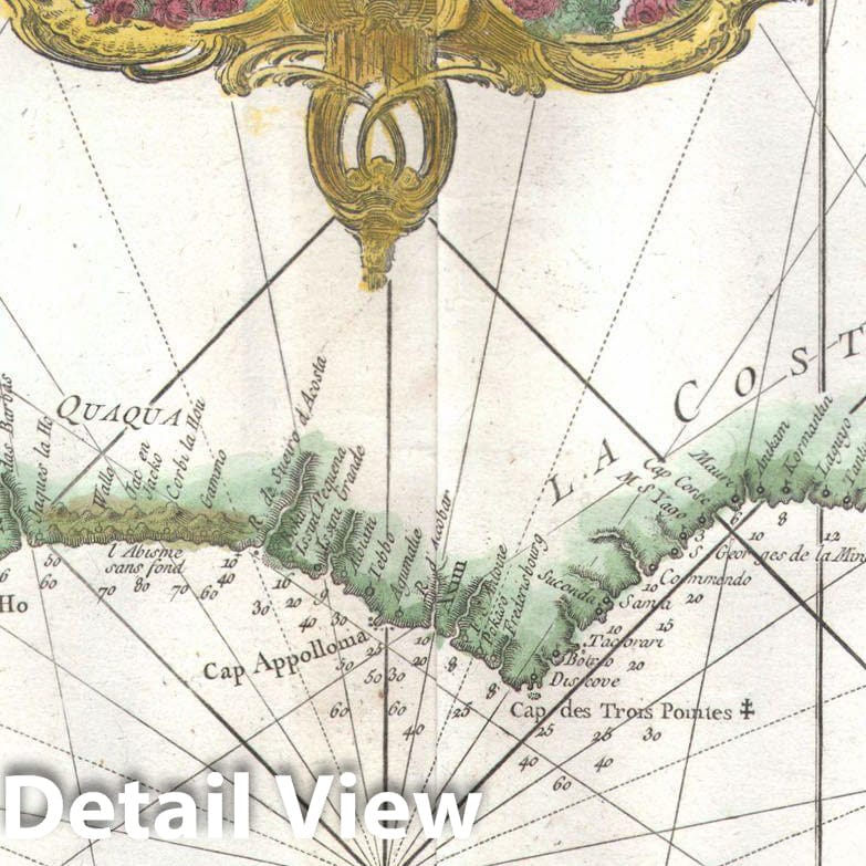 Historic Map : Bonne Map of West Africa, The Gulf of Guinea, and Benin, 1765, Vintage Wall Art