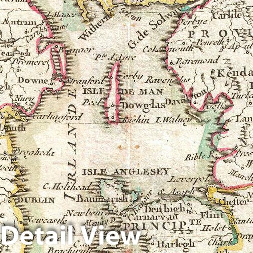 Historic Map : Zannoni Map of The British Isles (England, Scotland, Ireland), 1771, Vintage Wall Art