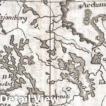 Historic Map : Raynal and Bonne Map of Northern Europe and European Russia, 1780, Vintage Wall Art