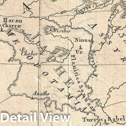 Historic Map : Bonne Map of The Dispersal of The Sons of Noah, 1787, Vintage Wall Art