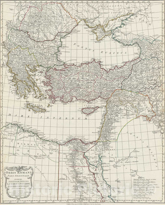 Historic Map : Anville Map of The Eastern Roman Empire (inclues Greece), 1794, Vintage Wall Art