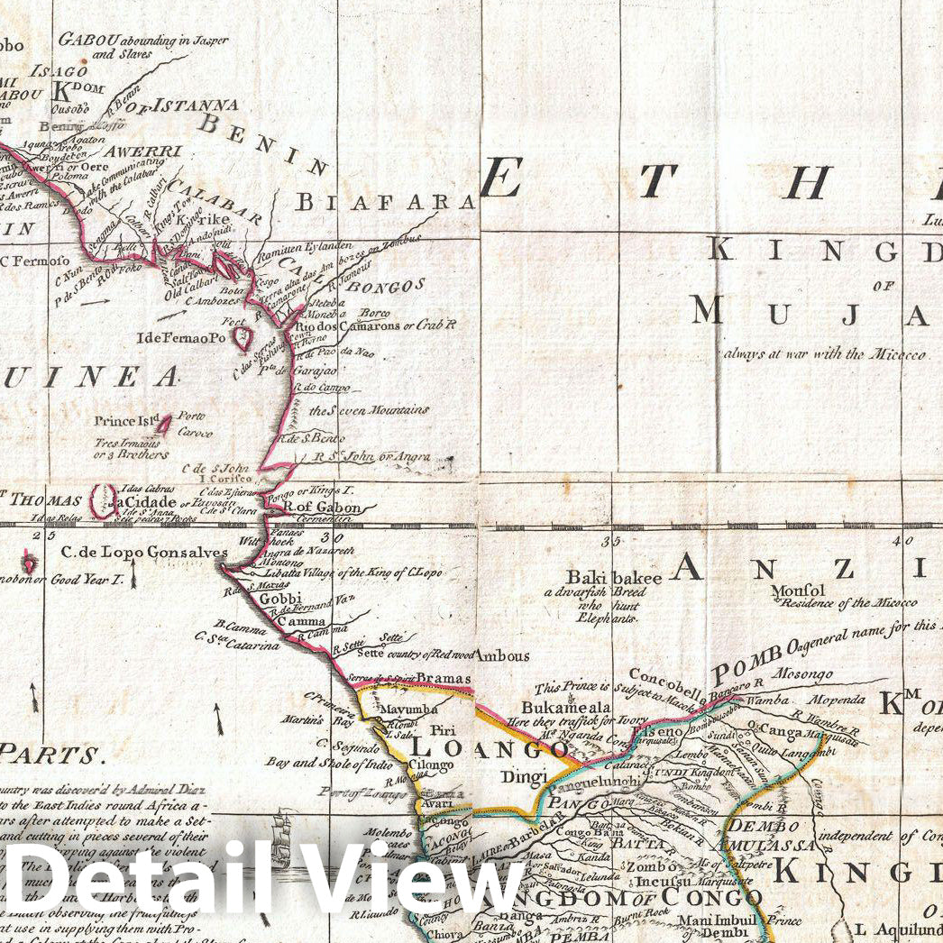 Historic Map : Boulton and Anville Wall Map of Africa (Most Important 18th cntry map of Africa) , 1794, Vintage Wall Art