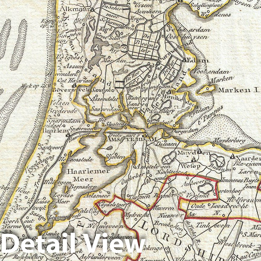 Historic Map : Laurie and Whittle Map of HollanArt The Netherlands , 1794, Vintage Wall Art