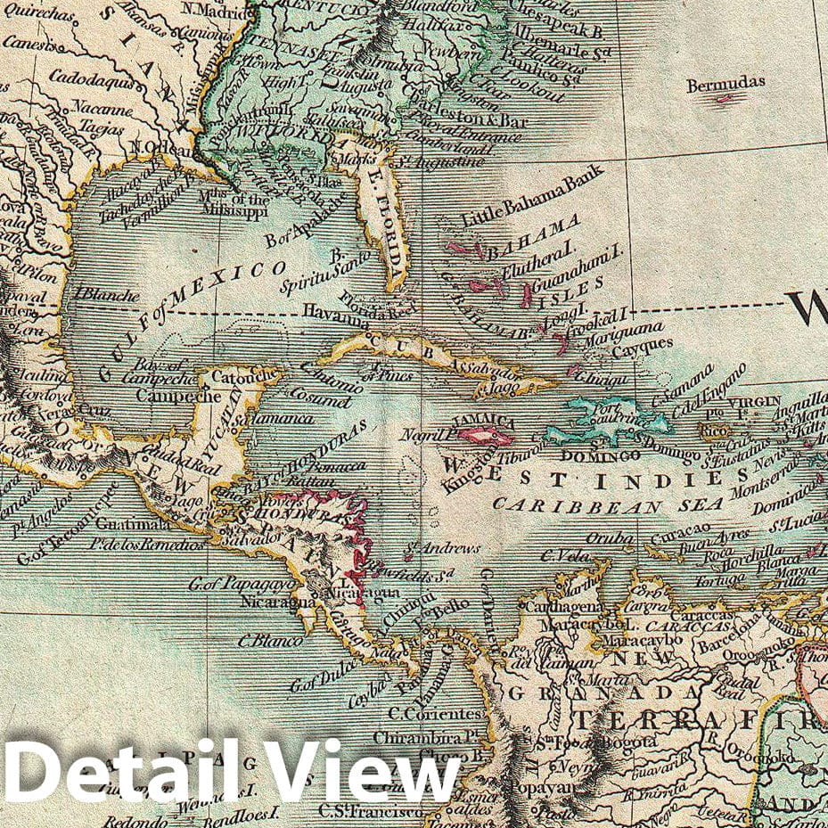 Historic Map : Cary Map of The Western Hemisphere (North America and South America) , 1806, Vintage Wall Art