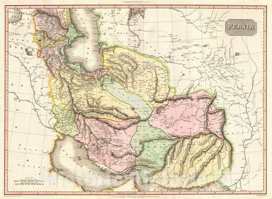 Historic Map : Pinkerton Map of Persia (Iraq, Iran, Afghanistan), 1811, Vintage Wall Art