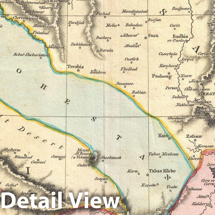 Historic Map : Pinkerton Map of Persia (Iraq, Iran, Afghanistan), 1811, Vintage Wall Art