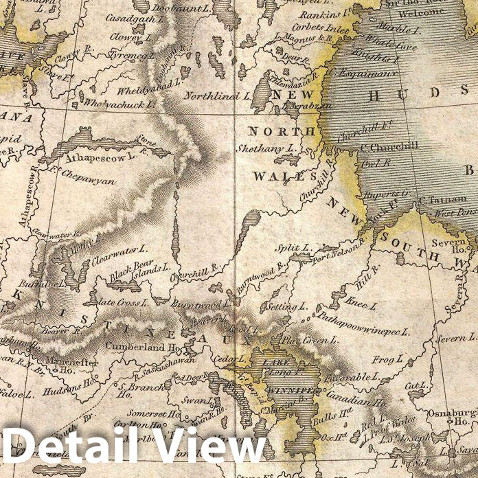 Historic Map : Thomson Map of North America , 1814, Vintage Wall Art