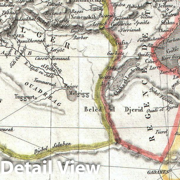 Historic Map : Lapie Map of The Eastern Mediterranean, Morocco, and The Barbary Coast, 1829, Vintage Wall Art