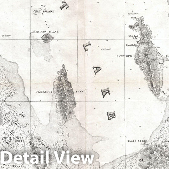 Historic Map : Stansbury Map of Utah and The Great Salt Lake, 1852, Vintage Wall Art