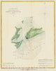 Historic Map : U.S. Coast Survey Map or Chart of Bartaria Bay, Louisiana, 1853, Vintage Wall Art