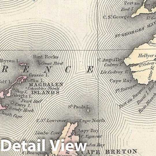 Historic Map : Colton Map of New Brunswick, Nova Scotia, Newfoundland and Price Edward Island , 1855, Vintage Wall Art