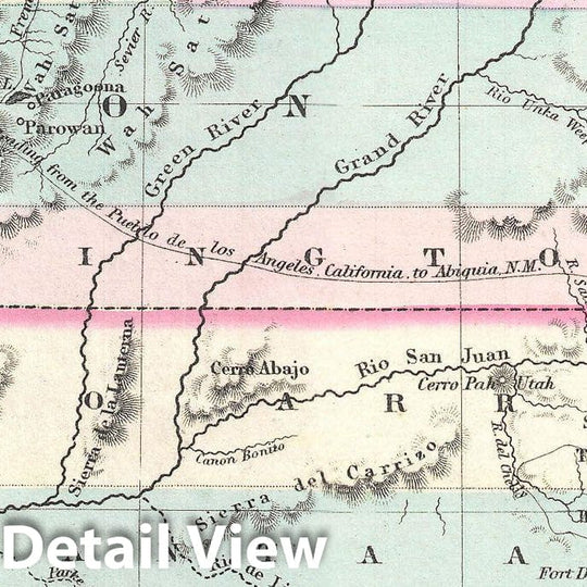 Historic Map : Colton Map of Utah and New Mexico (First Edition, First State) , 1855, Vintage Wall Art